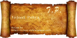 Tolnai Petra névjegykártya